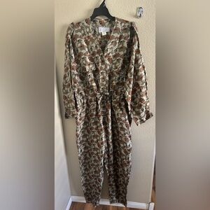 Diane Gilman Camouflage Silk jumpsuit size M